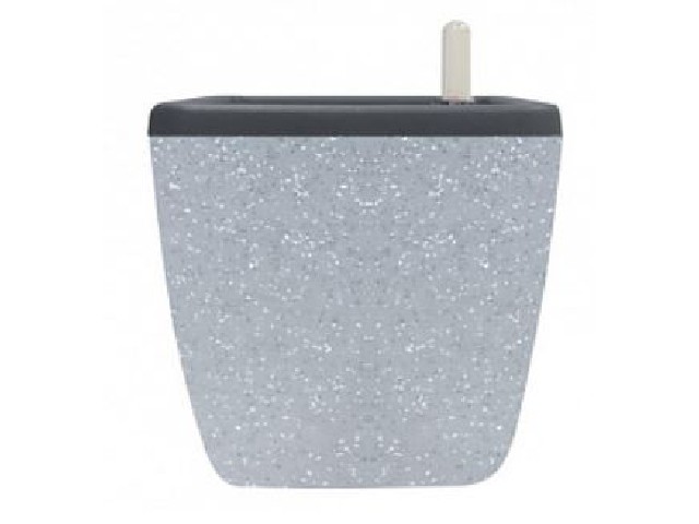 Горшок с автополивом InGreen Munchen 5л с внутренней вставкой 2,2л, квадратный, светлый камень